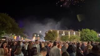 Greek Orthodox Easter  Central square of Argostoli  Kefalonia Greece 2024 [upl. by Karlyn]