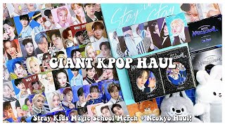 GIANT Kpop Haul ✰ Stray Kids Magic School Merch  Neokyo Photocard Haul [upl. by Atihcnoc]