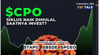 Analisa amp Prediksi Saham CPO Mulai Siklus Naik YEFTalk edisi 3 November 2024 [upl. by Halak]