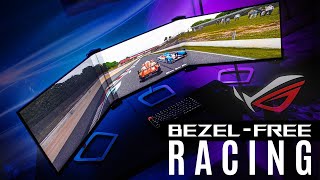 Unveiling the Secret to Immersive BezelFree Triple Screen Sim Racing [upl. by Eentirb]