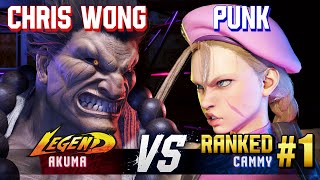 SF6 ▰ CHRIS WONG Akuma vs PUNK 1 Ranked Cammy ▰ High Level Gameplay [upl. by Georgie]