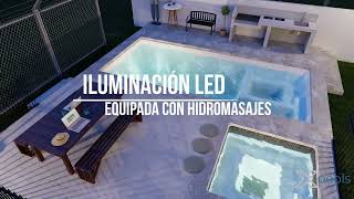 ¡Nuevo Proyecto Les mostramos la piscina X7 junto con un jacuzzi de la marca Xpools [upl. by Wartow]