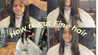 How to cut fine hair  how to style fine hair [upl. by Ahtabat]