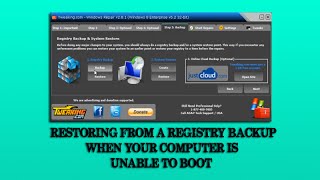 Restoring from a registry backup when your computer is unable to boot [upl. by Allys]