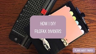 DIY Filofax Dividers  Colorful Scalloped Tab Dividers [upl. by Dawaj325]