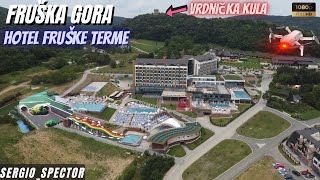 Hotel Fruške Terme i Etno selo Vrdnička kula u Nacionalnom parku Fruška Gora dron snimak serbia [upl. by Ocimad]