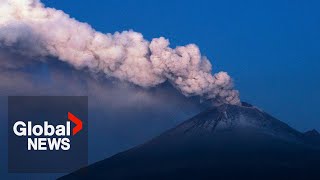 Mexico volcano Residents in ashcovered towns on high alert as Popocatepetl intensifies [upl. by Thisbe]