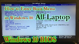 How to get the Boot menu or BIOS on a Windows 10 PC [upl. by Aseyt]