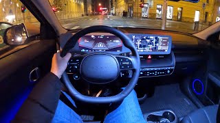 HYUNDAI IONIQ 5 2022  NIGHT POV drive pure DRIVING AMBIENT lights AWD [upl. by Aihseyn]