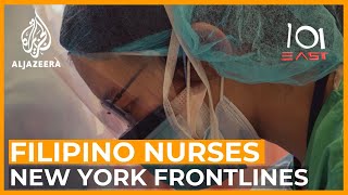 Filipino Nurses New Yorks Frontliners  101 East [upl. by Anasxor]