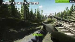 Railroad to Military Base Exit Location Customs With Map in Escape From Tarkov [upl. by Aro]