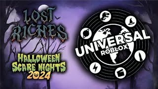 Lost Riches  Halloween Scare Nights 2024  Universal Roblox [upl. by Torrlow]