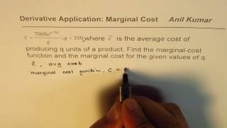 Marginal Cost Application as Derivative of Exponential Function [upl. by Ahsilac567]