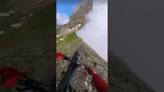 Bike riding on cliff 😱 bikeriding biking mountainbiking [upl. by Fidele]