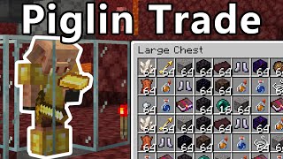 Piglin BarteringTrading Farm  Minecraft 120 [upl. by Airegin810]