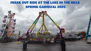 Freak Out Ride At The Lake In The Hills Spring Carnival 2023 [upl. by Kerin]