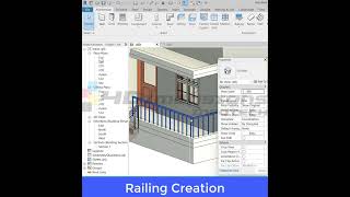 How to create Railing in Revit  Revit tutorial [upl. by Adiaj]