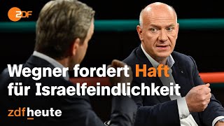 Regierender Bürgermeister Berlins entsetzt über antiisraelische Demos  Markus Lanz vom 17102023 [upl. by Lekram]