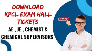 KPCL EXAM  HALL TICKET DOWNLOAD  IMPORTANT FOR ALL POST  AE  JE  CHEMIST amp CHEMICAL SUPERVISORS [upl. by Mikol]