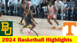 13 Baylor vs 11 Tennessee Basketball Game Highlights 11 22 2024 [upl. by Refanej]