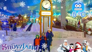 Diversão com as crianças no SNOWLAND de GRAMADO ❄️ Parque de Neve no Brasil ☃️ Família Fafafran [upl. by Margaretha]