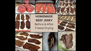 Freeze Dried Food  2 Kinds of Homemade Beef Jerky  Before amp After FD [upl. by Beaudoin]