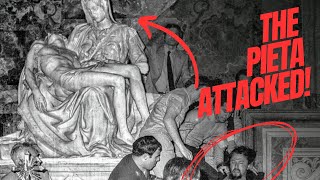 The Pieta Attacked with a HAMMER  Michelangelos Masterpiece DESTROYED [upl. by Lumpkin464]