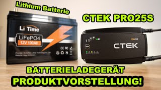 PROFI BATTERIE LADEGERÄT  CTEK PRO 25S  EXTRA LITHIUM MODUS  PRODUKTVORSTELLUNG  FACTOREM [upl. by Sontich]