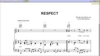 Respect by Aretha Franklin  Piano Sheet Music Teaser [upl. by Hollie]