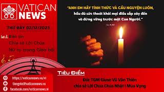 Radio thứ Bảy 02122023  Vatican News Tiếng Việt [upl. by Aniroz]