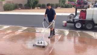 Craigs Circle Techniqe Pressure Wash Lines Stripes and Overlap Marks Out of Concrete [upl. by Ellerrehc]