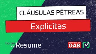 Cláusulas Pétreas  Resume Direito  Corte das Lives para OAB [upl. by Elletse]