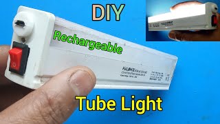 Rechargeable LED Tube Light  How To Make Emergency Tube Light TechnoTopics [upl. by Anitsrik]