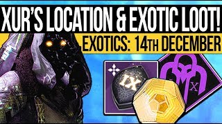 Destiny 2  XUR LOCATION amp DAWNING GIFT Exotic Weapon Armor Perk Rolls amp More 14th December [upl. by Ennove]