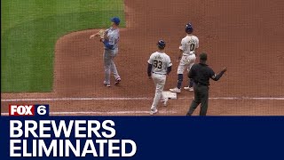 Brewers eliminated after Game 3 against Mets  FOX6 News Milwaukee [upl. by Eocsor]