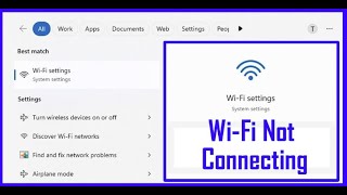 How to fix Wi Fi not connecting on Windows 11 [upl. by Acnaiv]