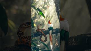 Epic Wildlife Faceoff Bird vs Snake birds wildencounters snake ai attack birdsounds [upl. by Aelak]