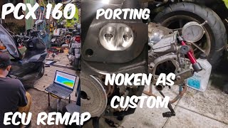 PCX 160 Porting Harian  remap ECU [upl. by Deina860]