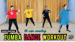 15 min nonstop mix Zumba dance workout Bollywood song dance fitness viralvideo zumba 🔥 [upl. by Alpert]