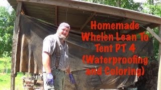 Homemade Oil Cloth Whelen Lean To Tent PT 4 [upl. by Farro]