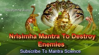 Extremely Powerful Sri Narasimha Mantra To Destroy Enemies [upl. by Fisken]