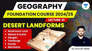 L21  Desert Landforms  Geography  UPSC 2024  Anirudh Malik [upl. by Massingill]