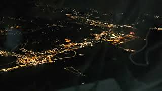 SFP89241111 Leaving Lisbon Night View from the Sky and Korean Air to Seoul [upl. by Keese]