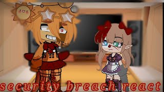 security breach react to the Afton family part 2 Elizabeth afton [upl. by Ilrahc]