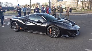 Full Carbon Black Ferrari 488 Pista  Lovely Sounds [upl. by Aprile]