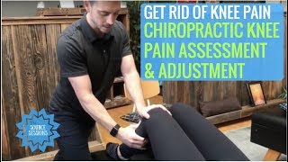 Chiropractic KNEE Assessment and Adjustment for KNEE Pain [upl. by Louanna]