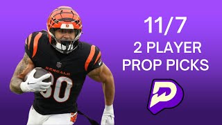 117 PRIZEPICKS  BEST 2 NFL TNF WEEK 10 PLAYER PROPS  prizepicks prizepickstoday nflprizepicks [upl. by Werdnaed]