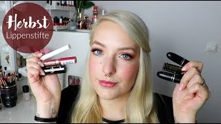 TOP 10 HERBST Lippenstifte 🍂💄  Drogerie und High End I Frollein Tee [upl. by Kosey]