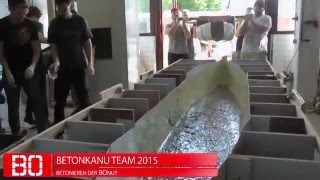 Betonkanu 2015  3 Betonieren der BOnut [upl. by Isnan436]