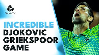 15 minutes 14 Deuces 6 Break Points 🤯  Incredible Djokovic vs Griekspoor Game Dubai 2023 [upl. by Aneelak]